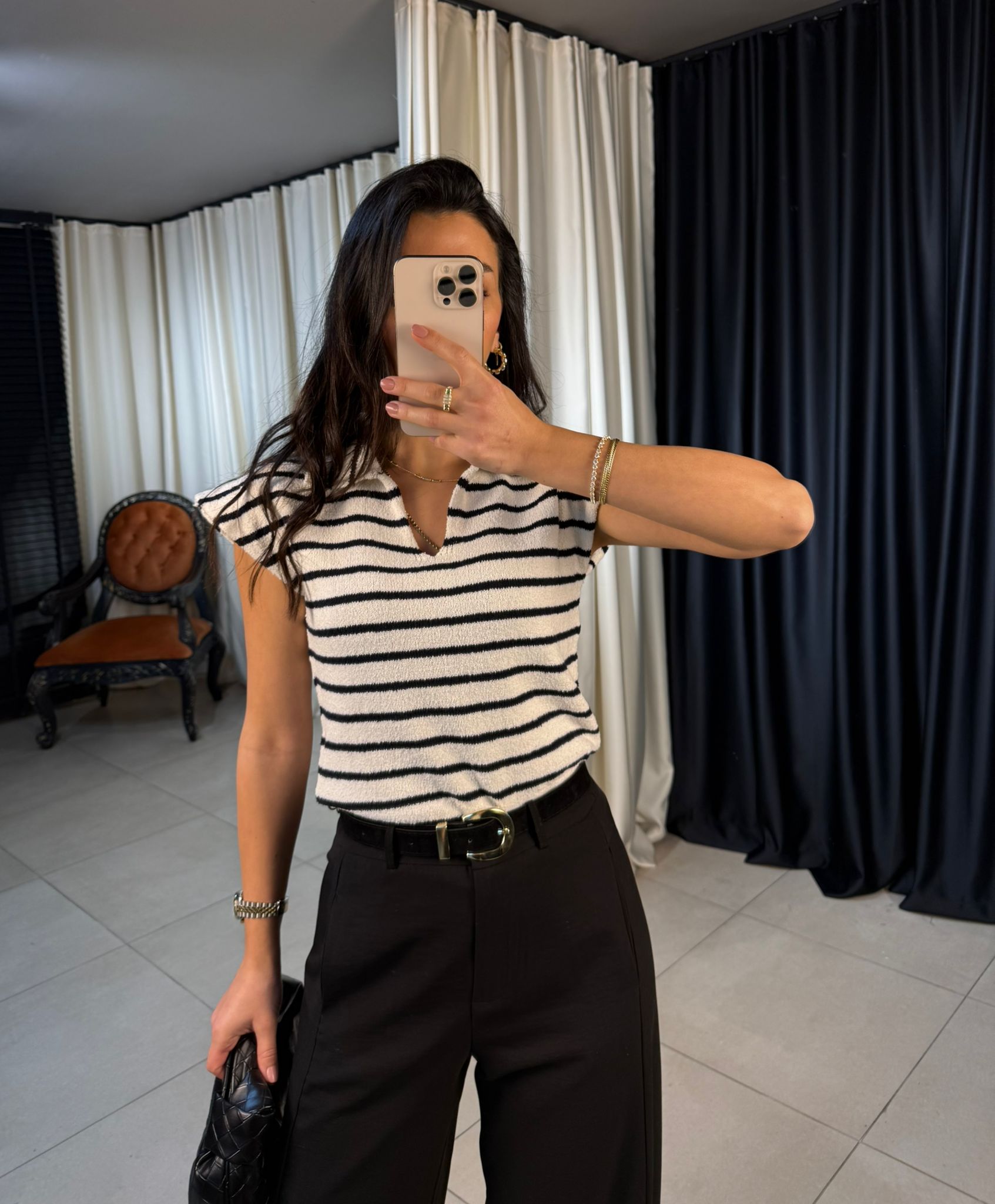 Massimo Çizgili Polo Yaka Triko