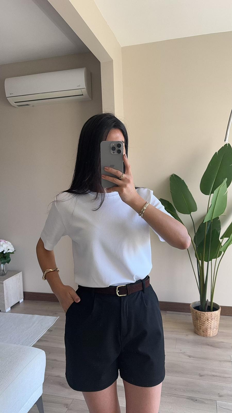 Bisiklet Yaka Cos Basic Tshirt