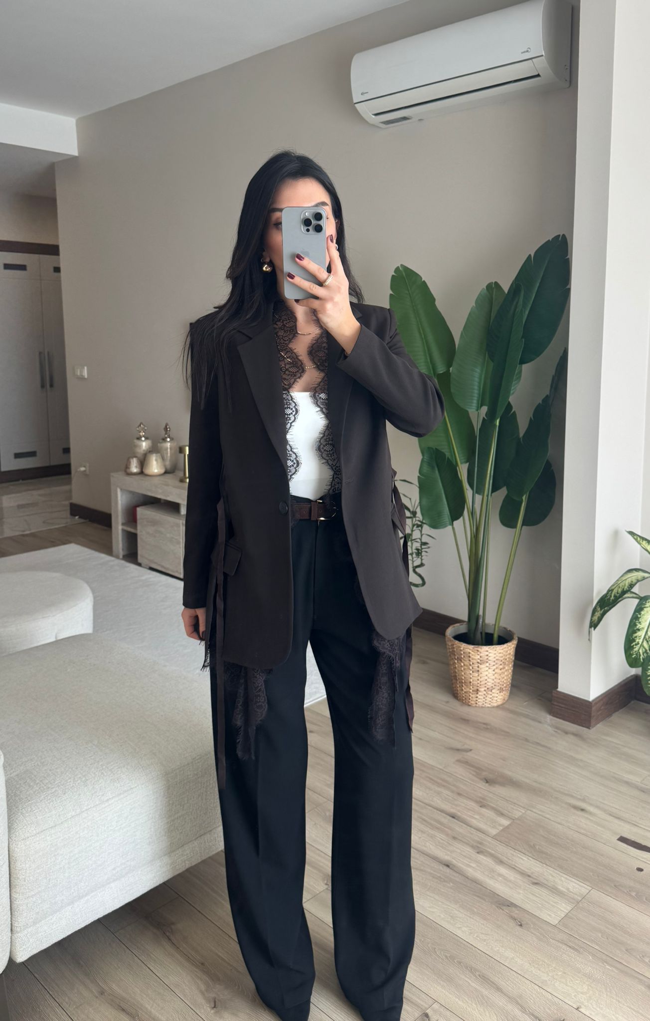 Dantel Detaylı Blazer Ceket