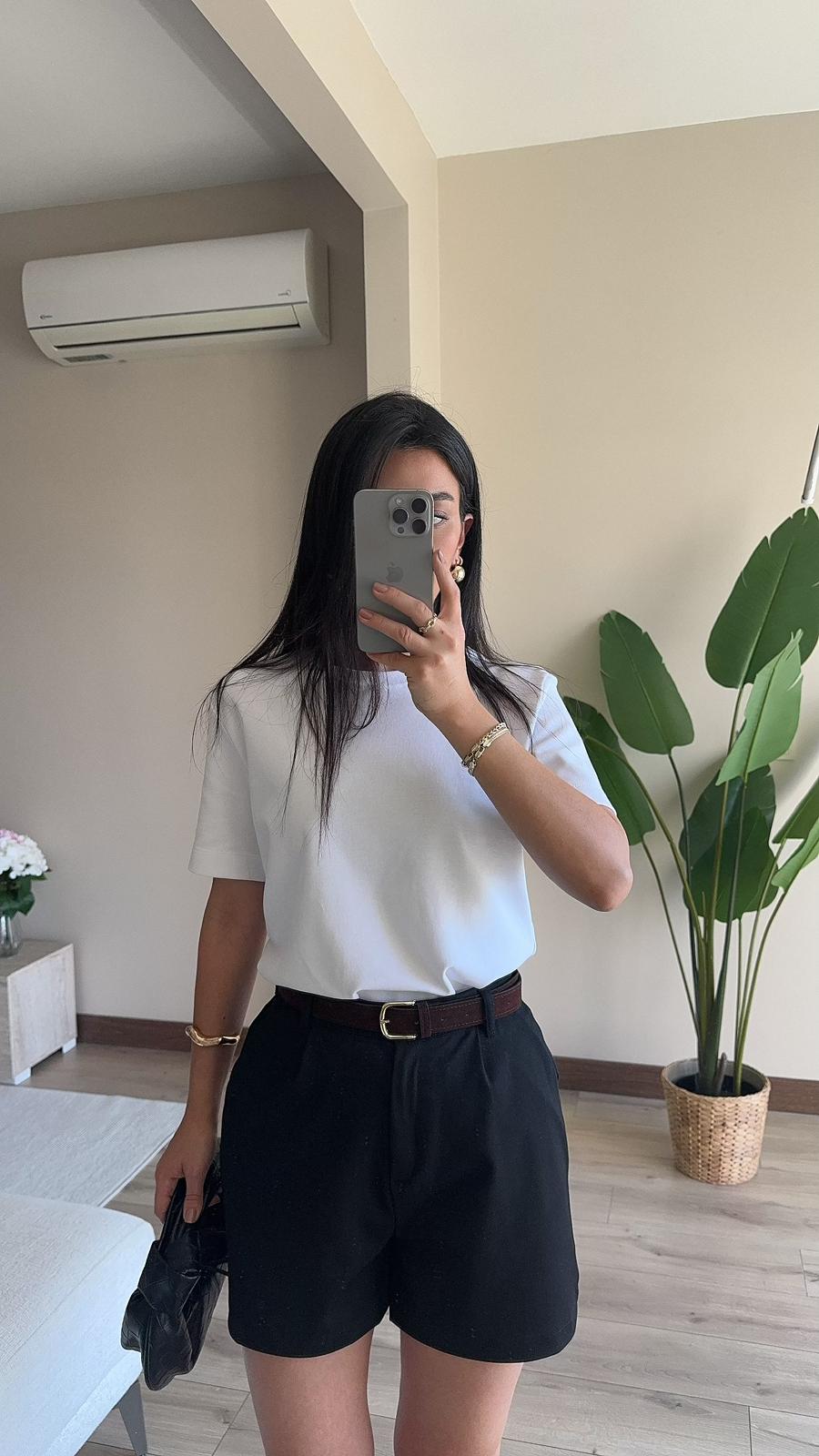 Bisiklet Yaka Cos Basic Tshirt - BEYAZ