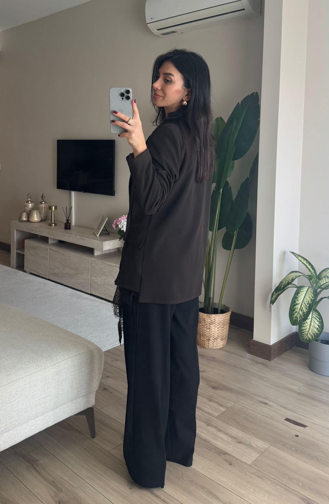 Dantel Detaylı Blazer Ceket