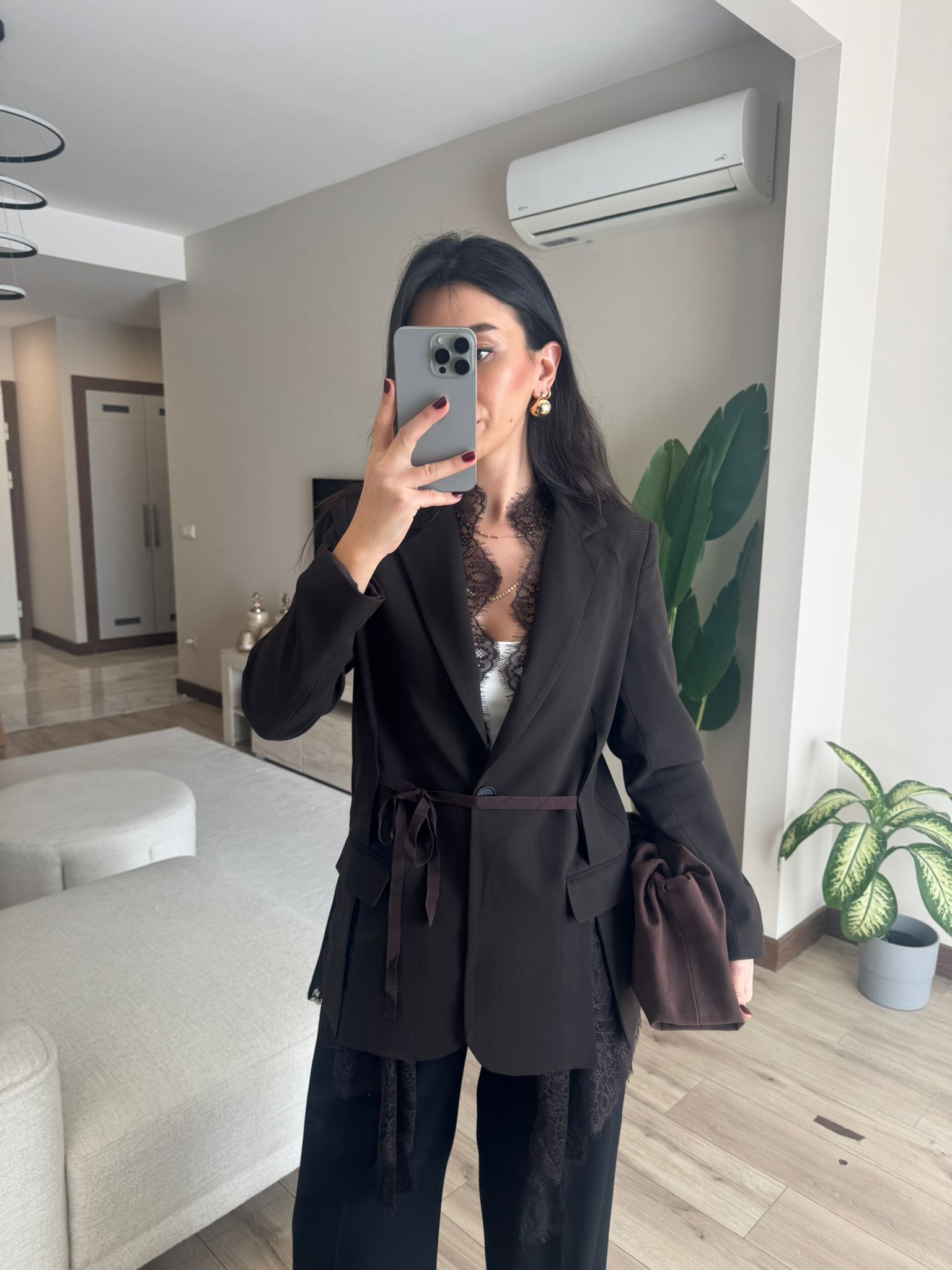 Dantel Detaylı Blazer Ceket