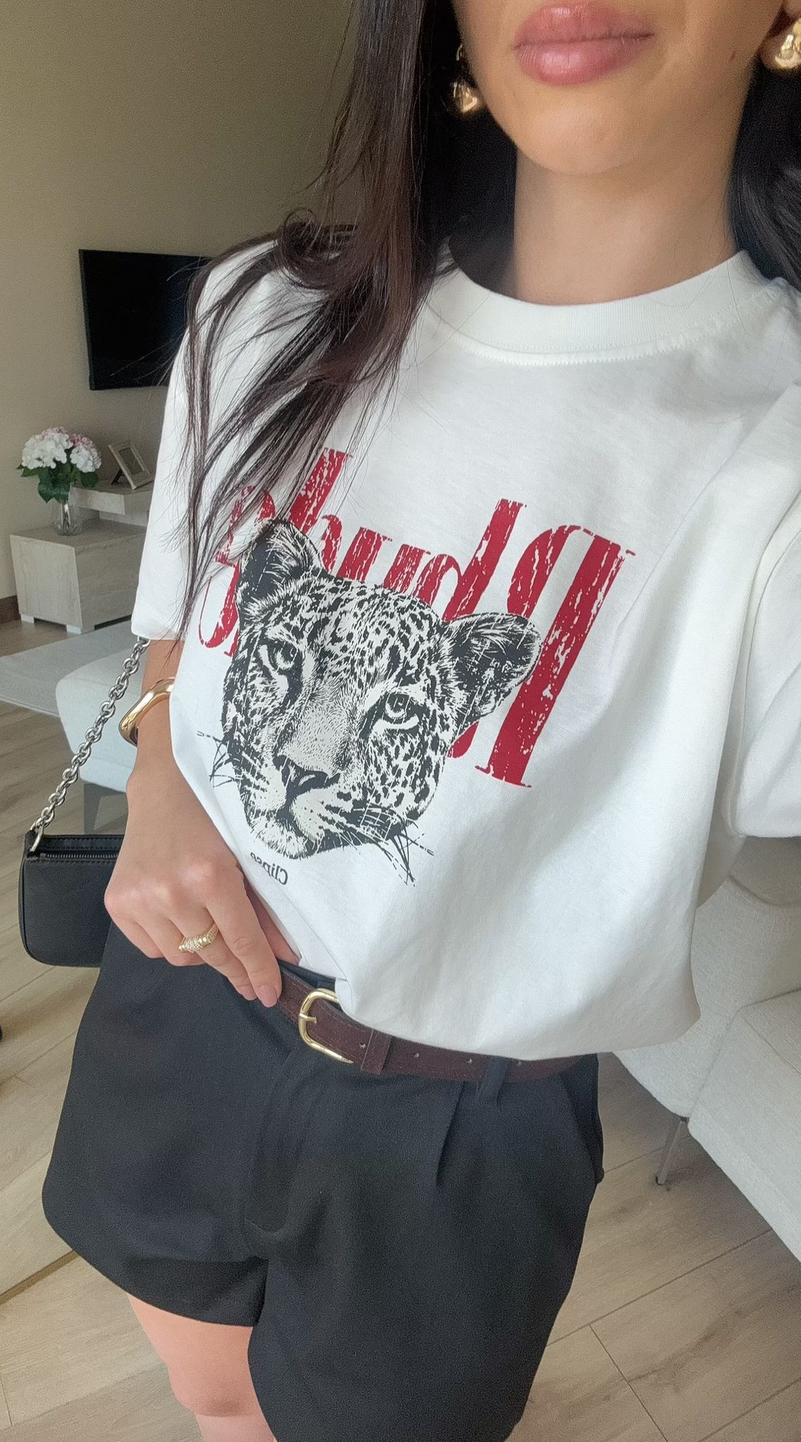 Kaplan Baskılı Basic Tshirt