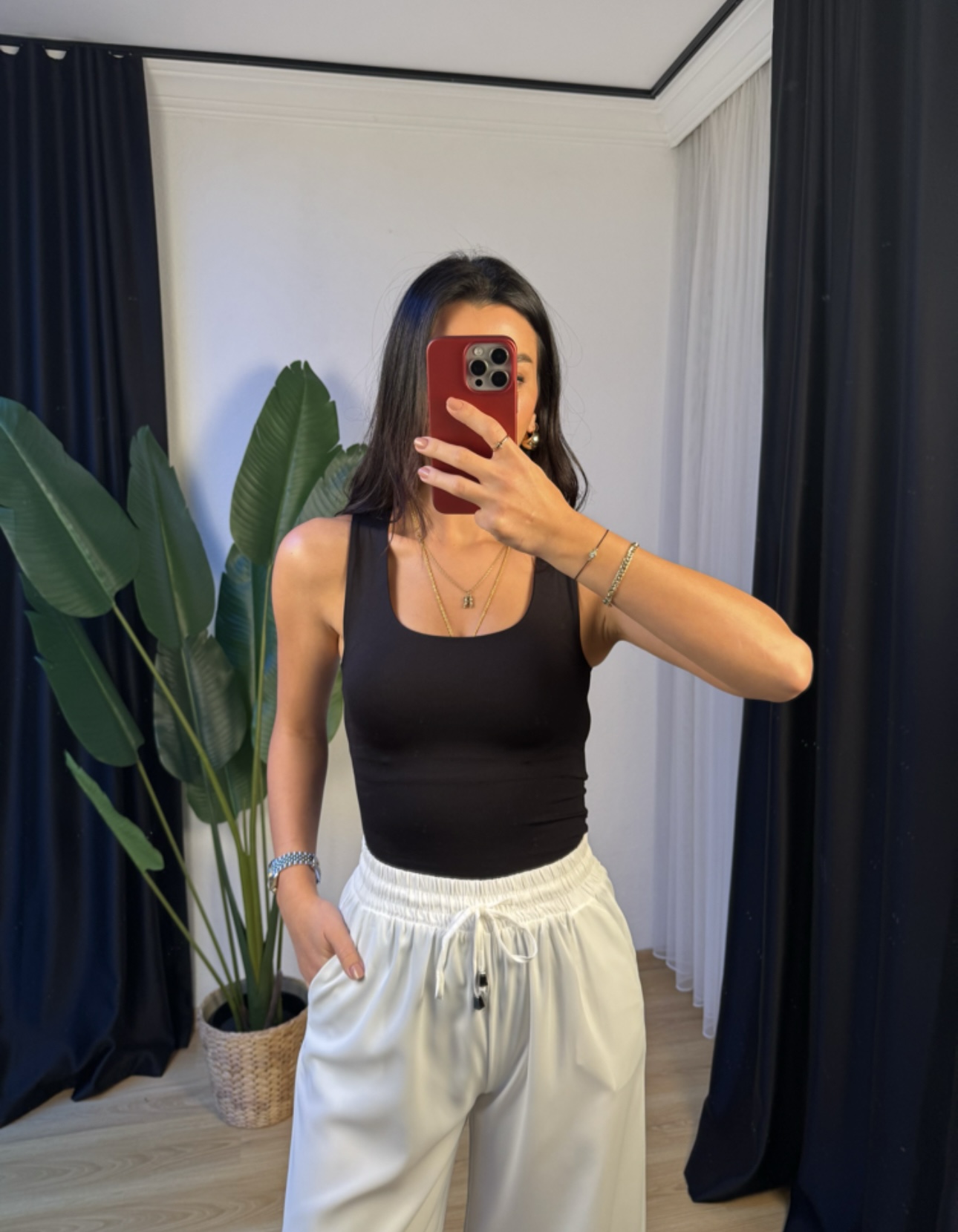 Kare Yaka Kalın Askılı Atlet