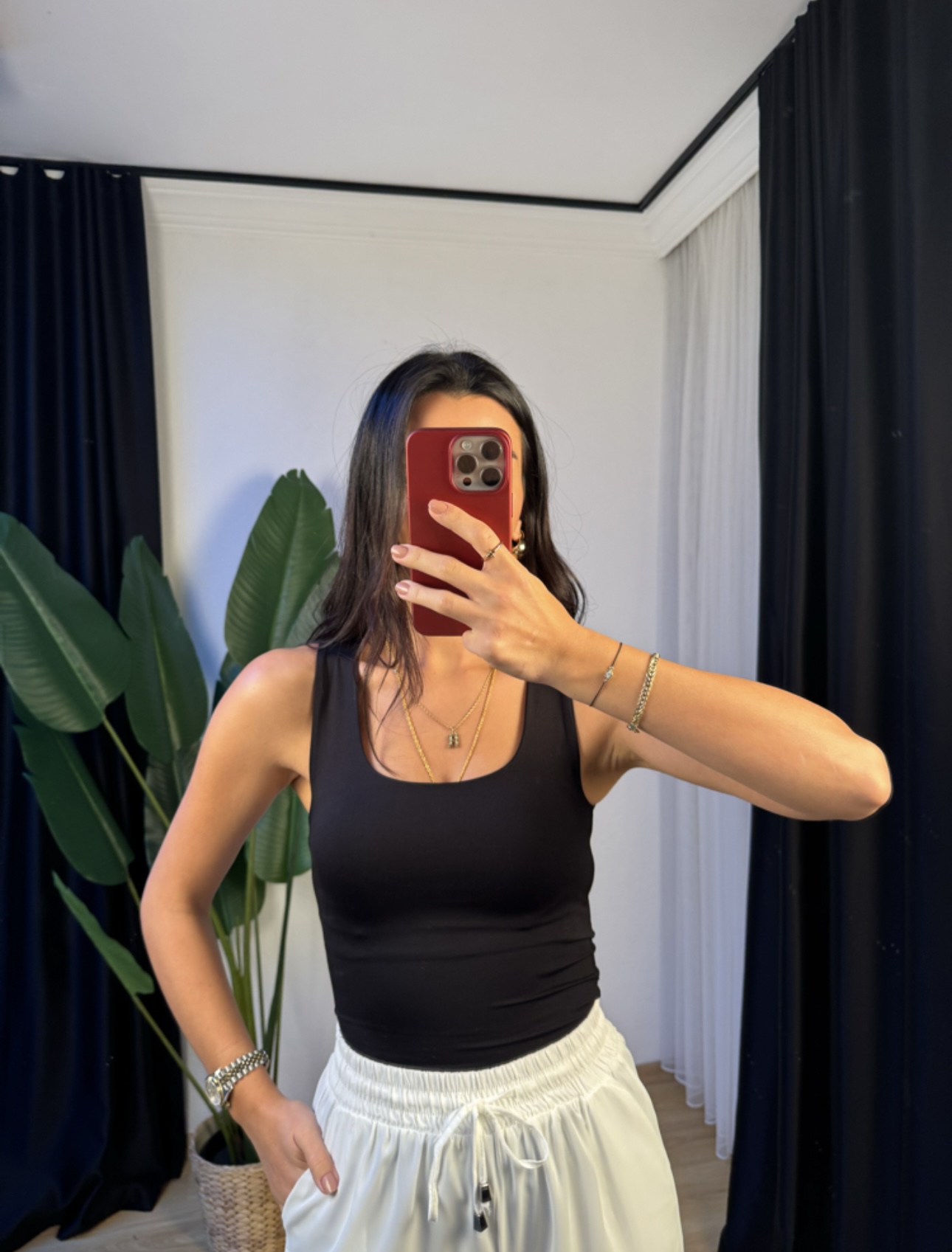 Kare Yaka Kalın Askılı Atlet