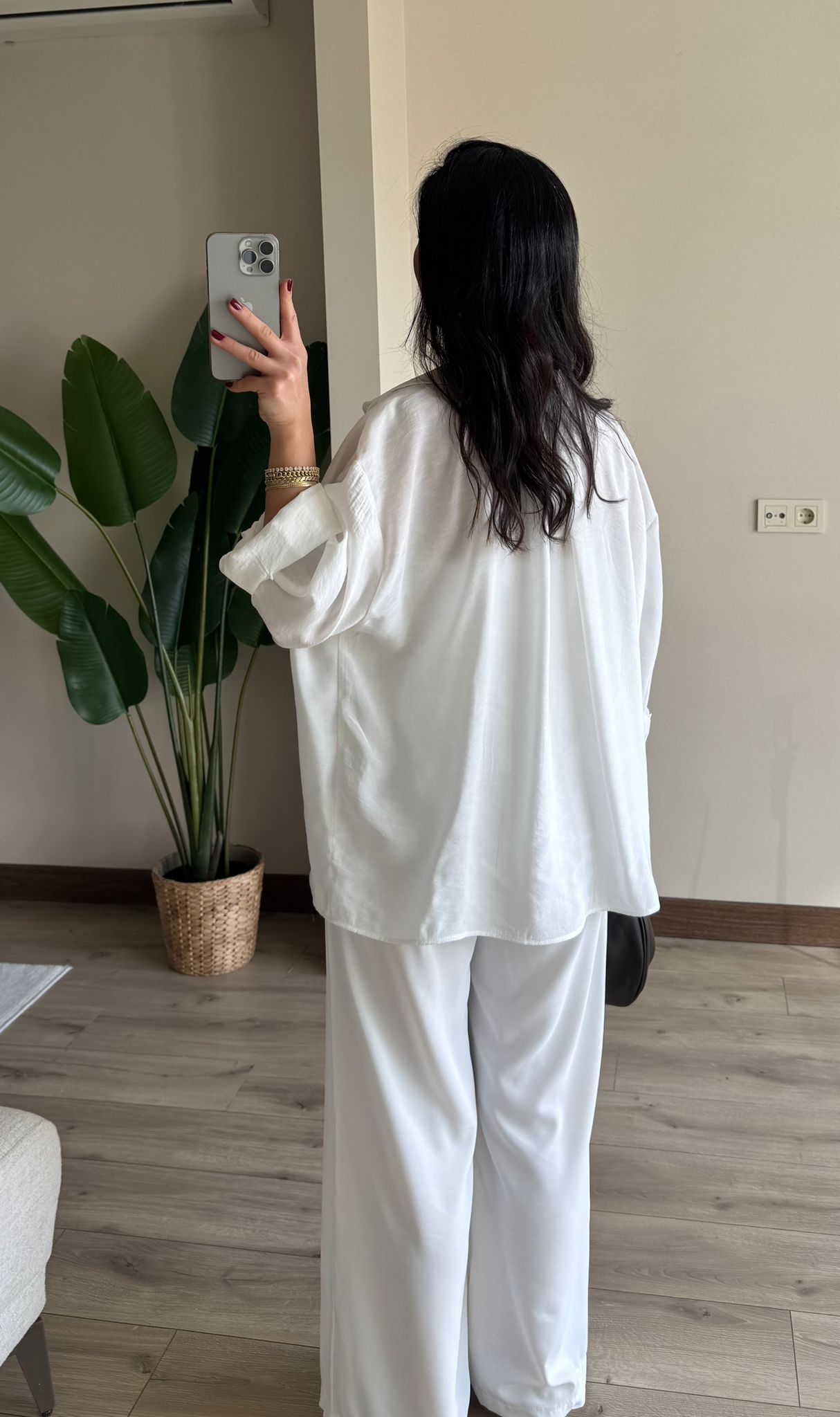 Oversize Tensel Gömlek