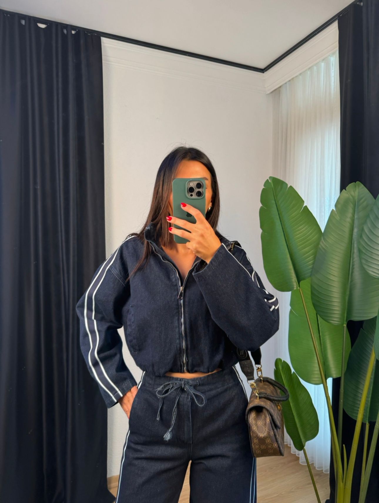 Şeritli Denim Tasarım Takım 