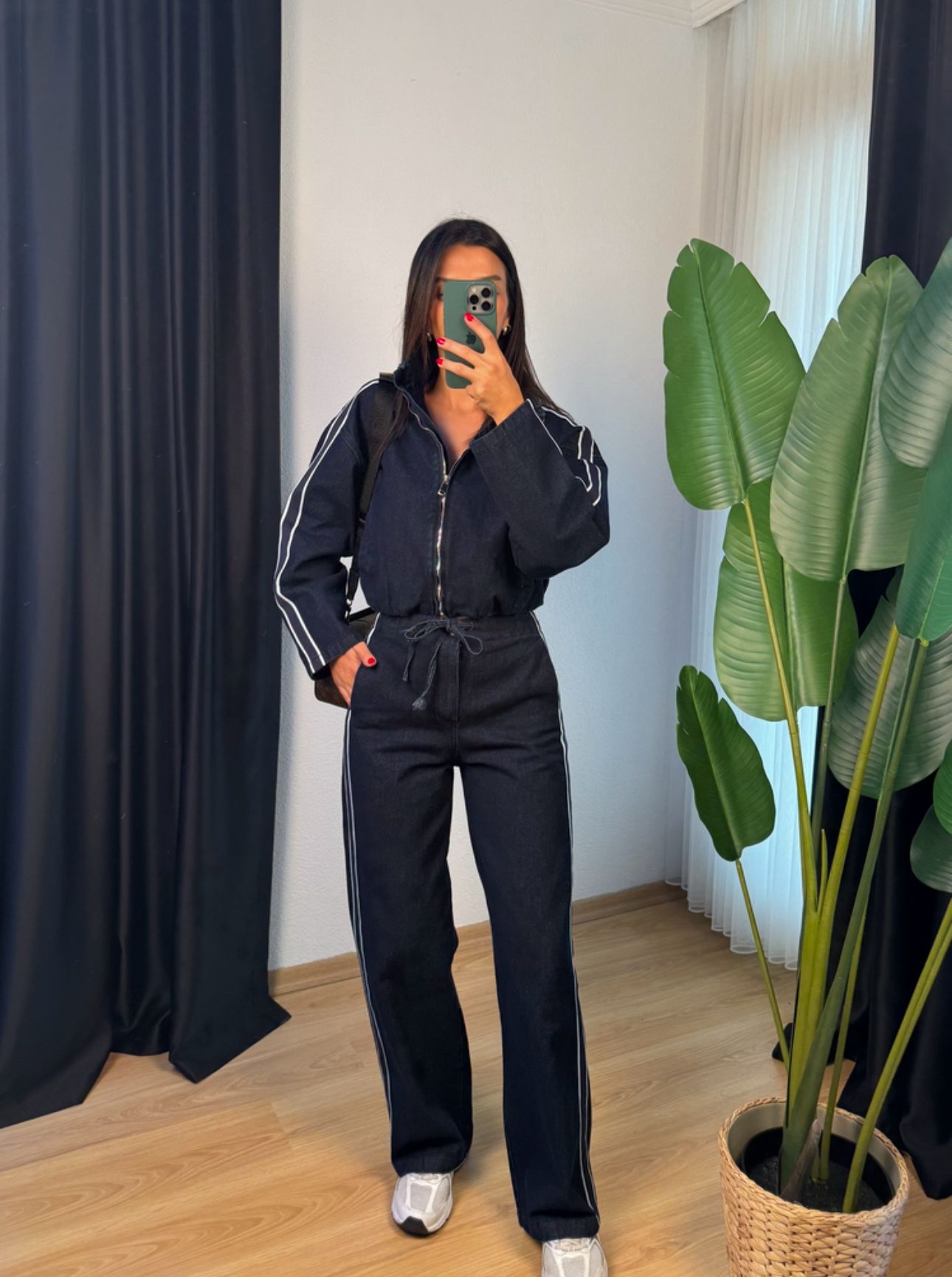 Şeritli Denim Tasarım Takım 