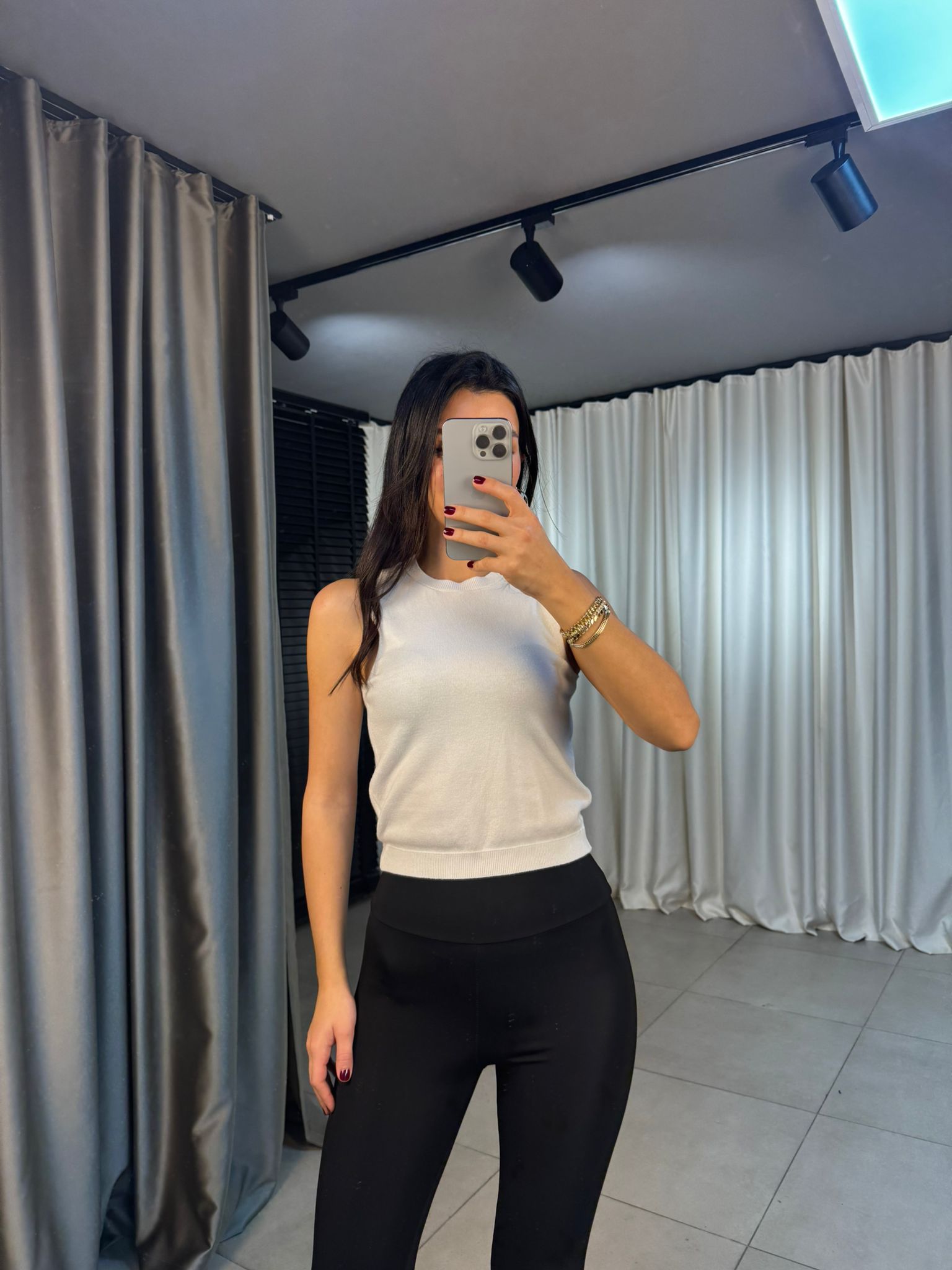 Düşük Omuz İkili Triko Bluz