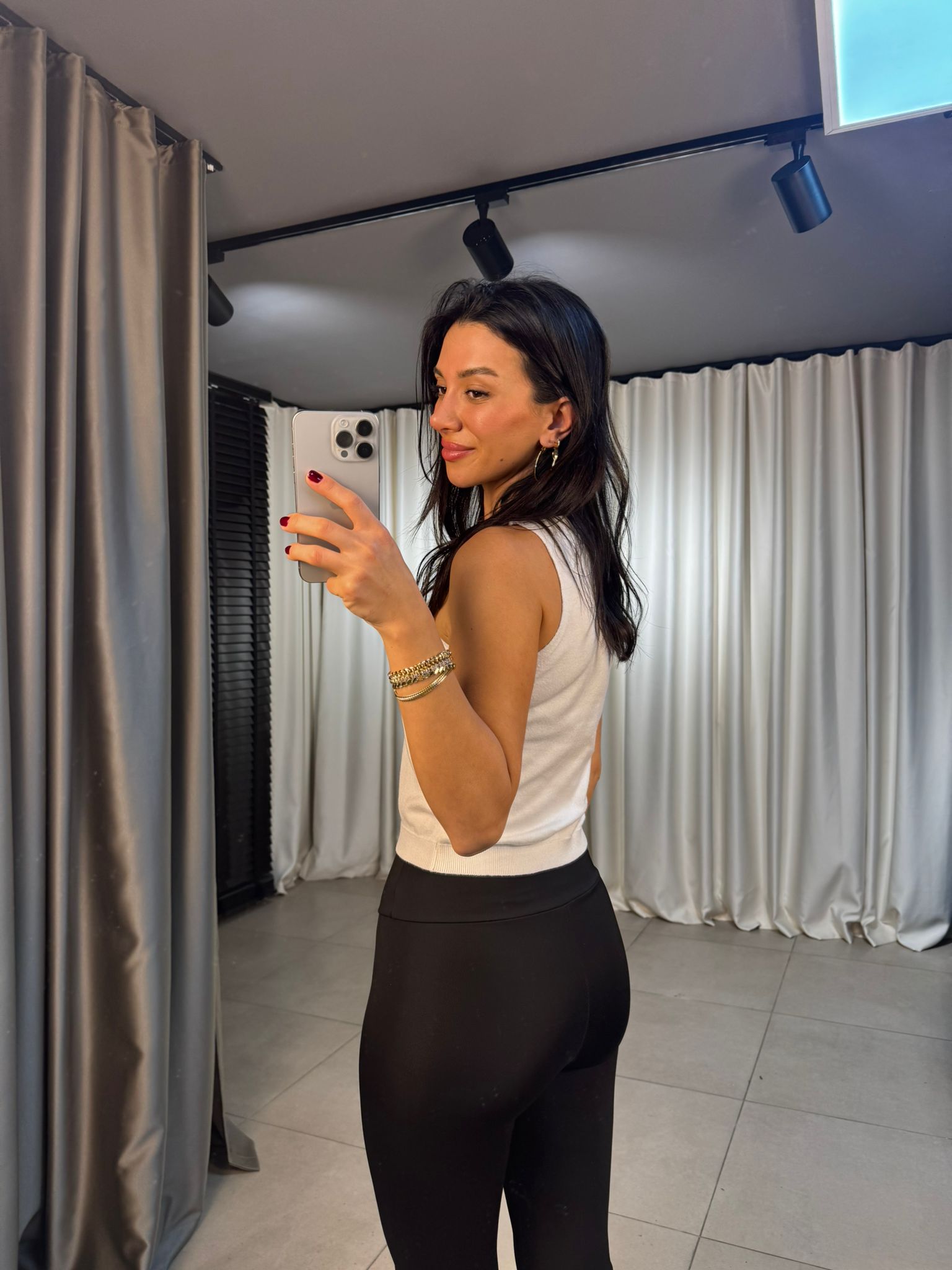 Düşük Omuz İkili Triko Bluz