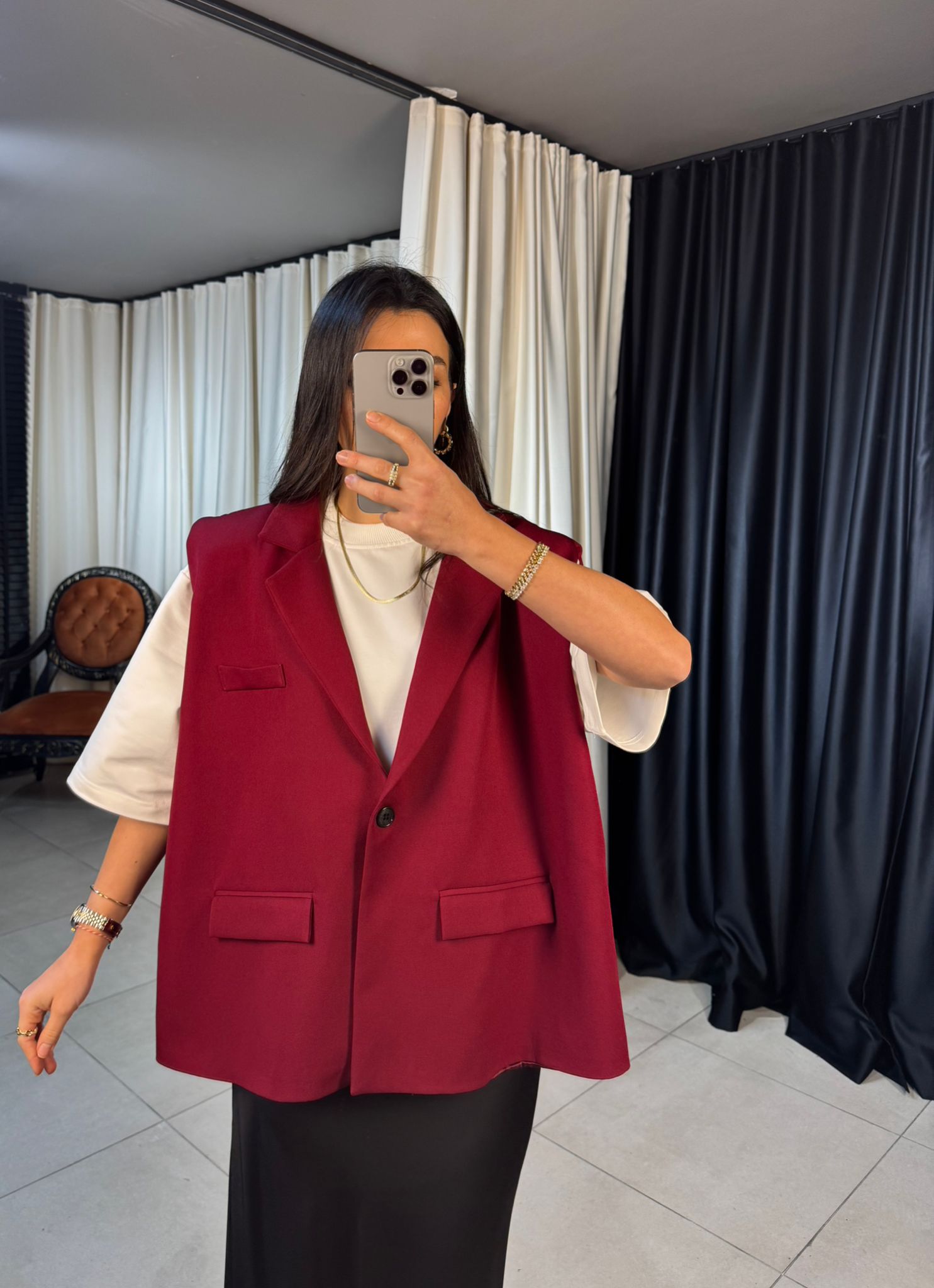 Z*ra Oversize Kemerli Yelek