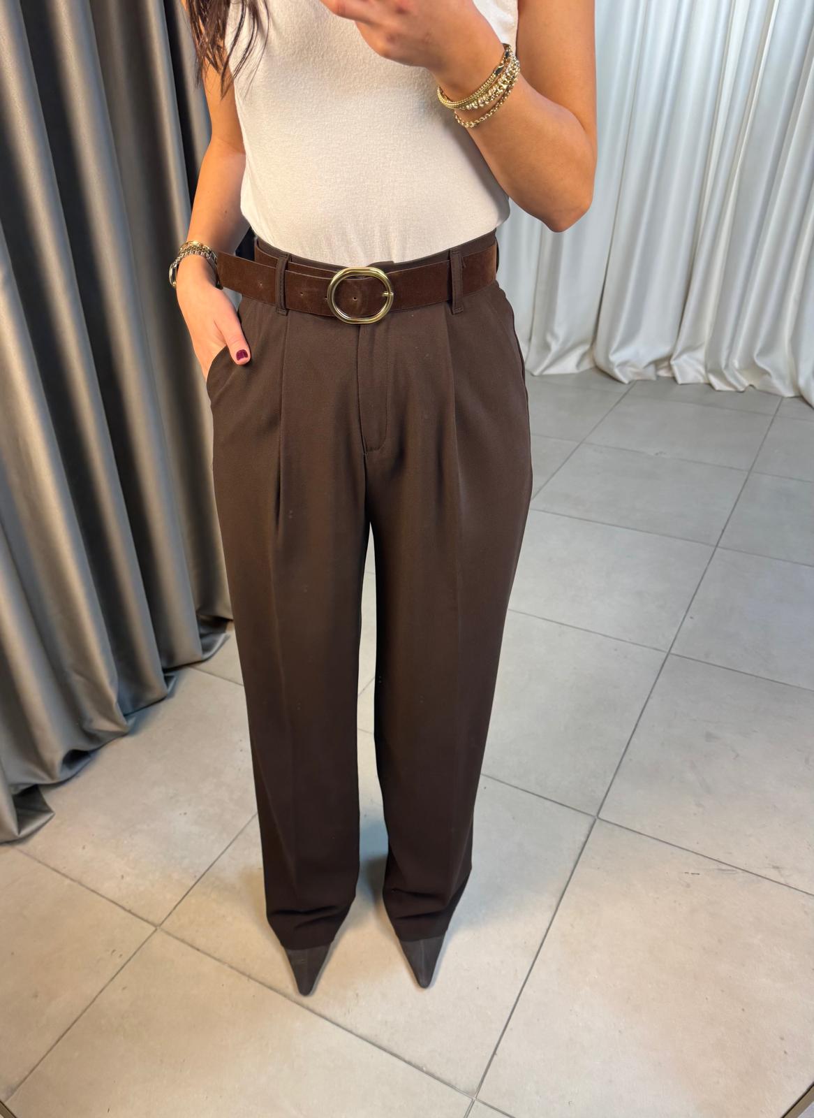 Kendinden Kemerli Kumaş Pantolon