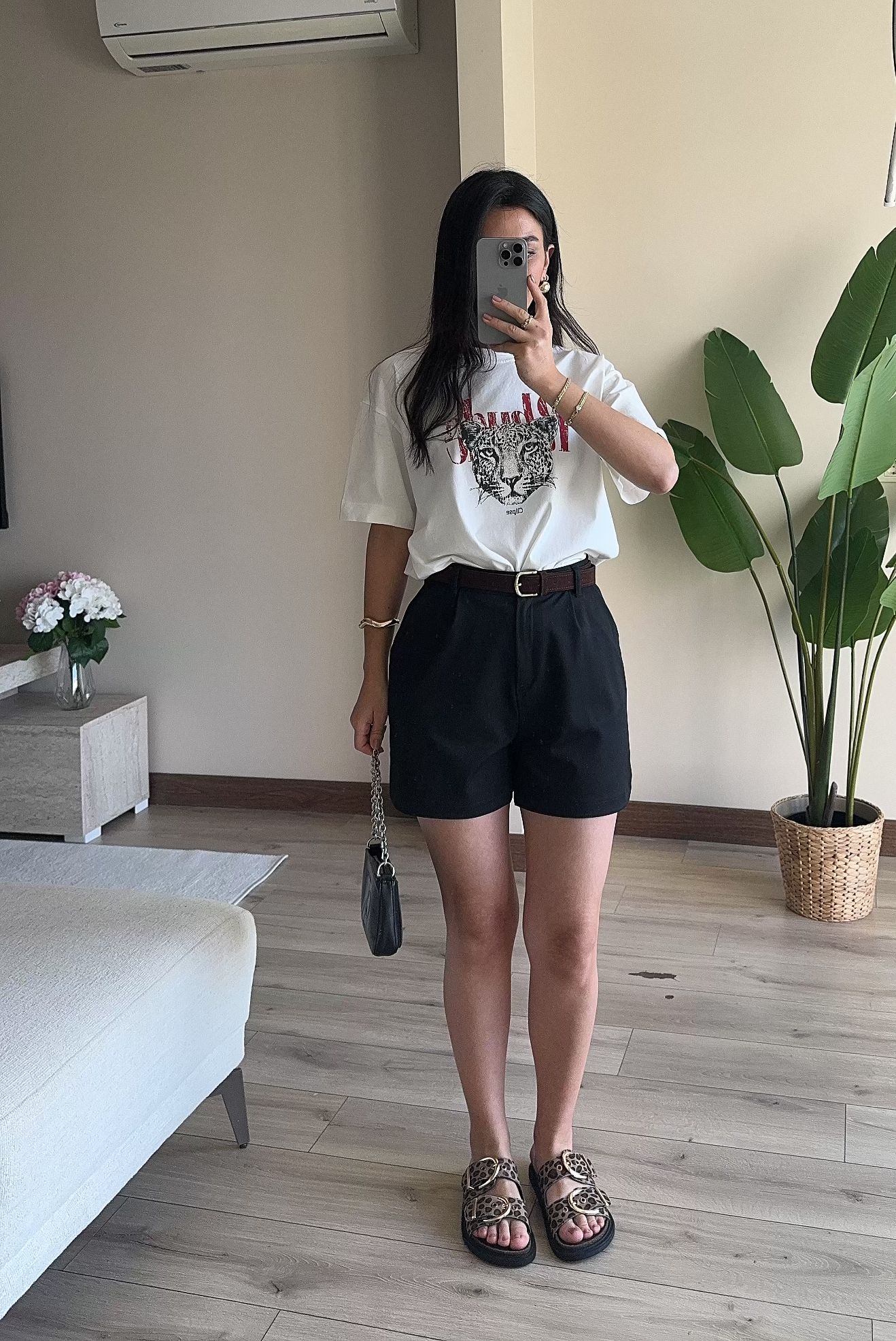 Kaplan Baskılı Basic Tshirt