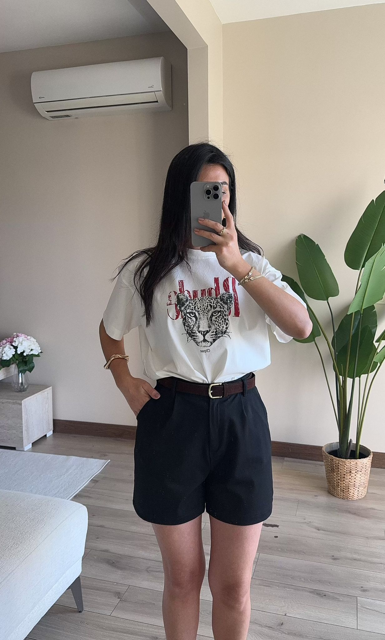 Kaplan Baskılı Basic Tshirt