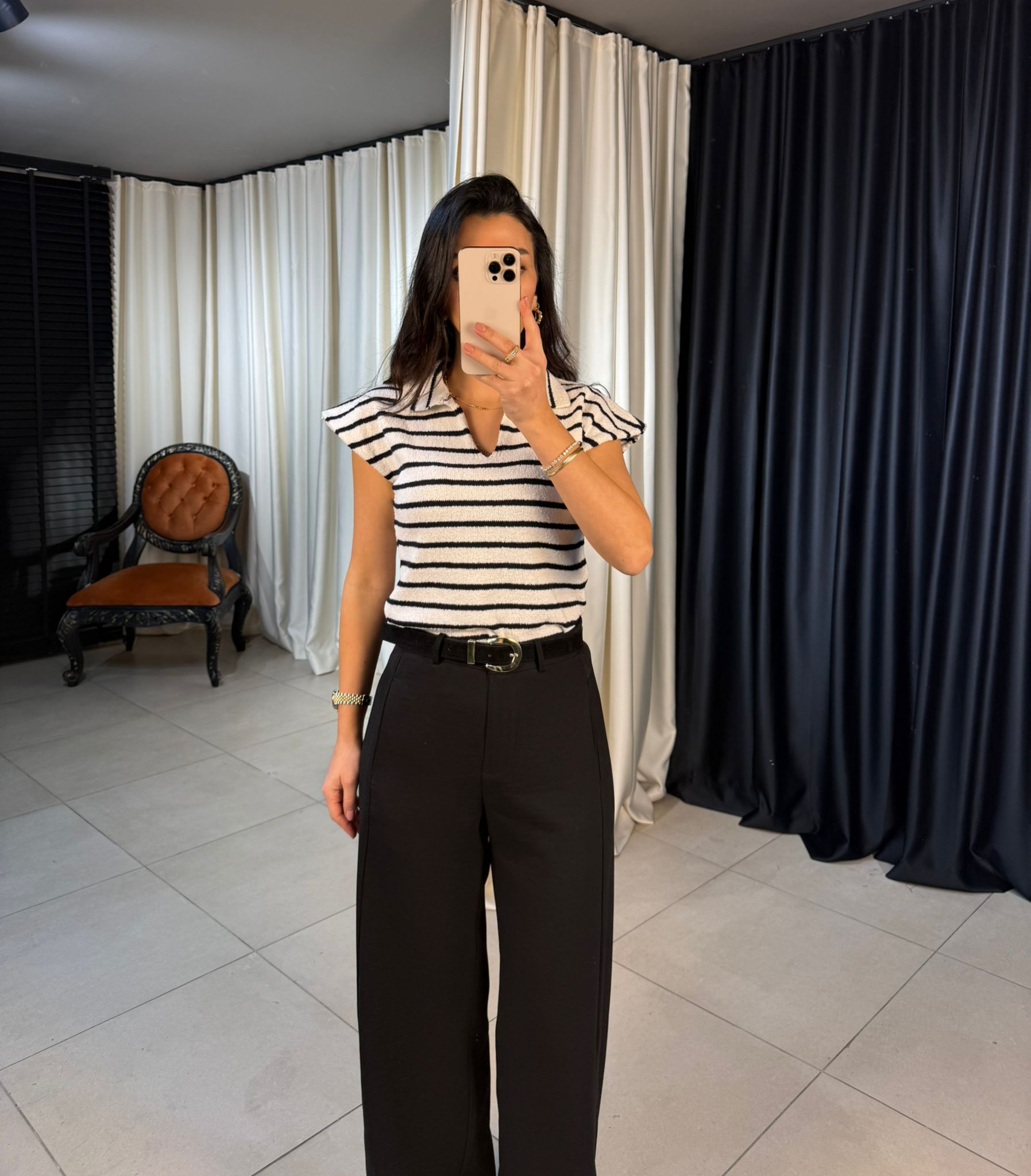 Massimo Çizgili Polo Yaka Triko