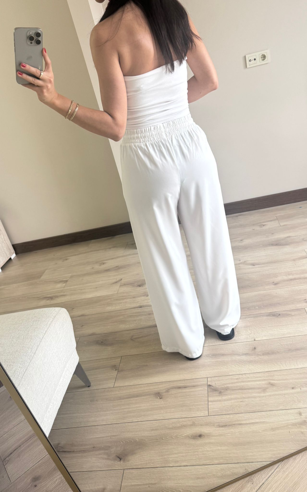 Beli Lastikli Saten Pantolon 1