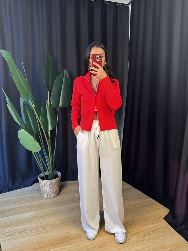 Beli Lastikli Saten Pantolon